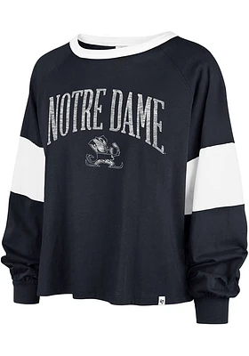 47 Notre Dame Fighting Irish Womens Navy Blue Upside Rhea LS Tee