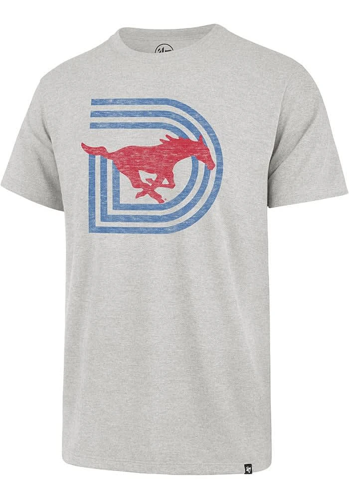 47 SMU Mustangs Grey Premier Franklin Short Sleeve Fashion T Shirt
