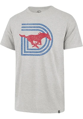 47 SMU Mustangs Grey Premier Franklin Short Sleeve Fashion T Shirt