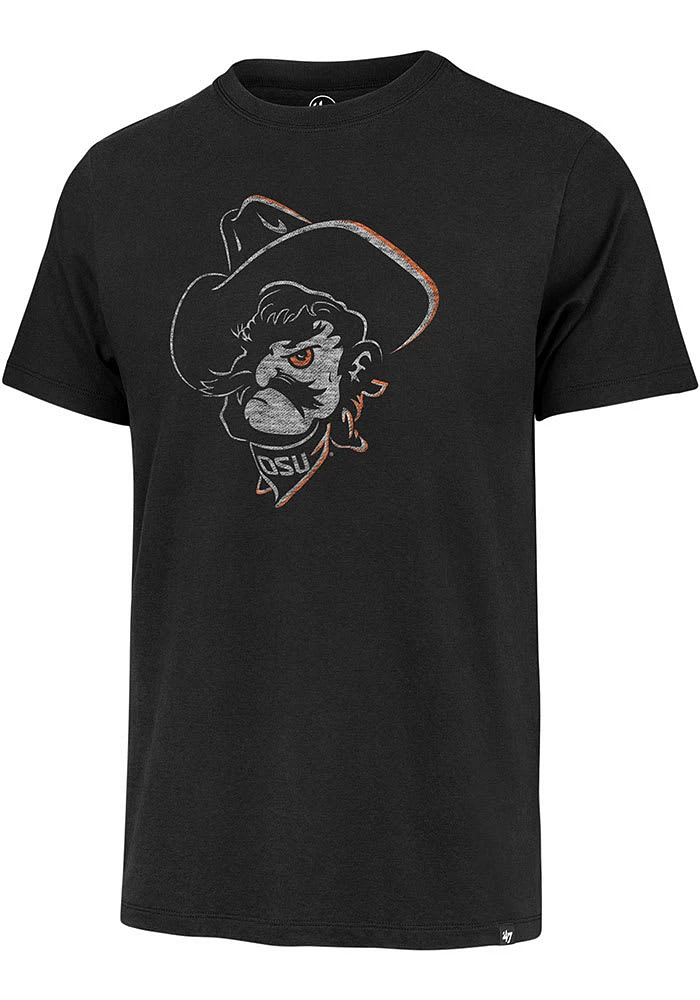 47 Oklahoma State Cowboys Black Premier Franklin Graphic Short Sleeve Fashion T Shirt