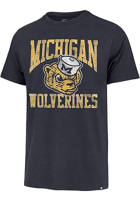 47 Michigan Wolverines Blue Big Ups Franklin Short Sleeve Fashion T Shirt