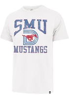 47 SMU Mustangs White Big Ups Franklin Short Sleeve Fashion T Shirt