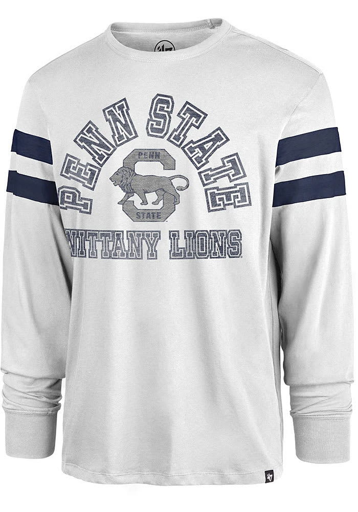 47 Penn State Nittany Lions White Power Thru Irving Long Sleeve Fashion T Shirt