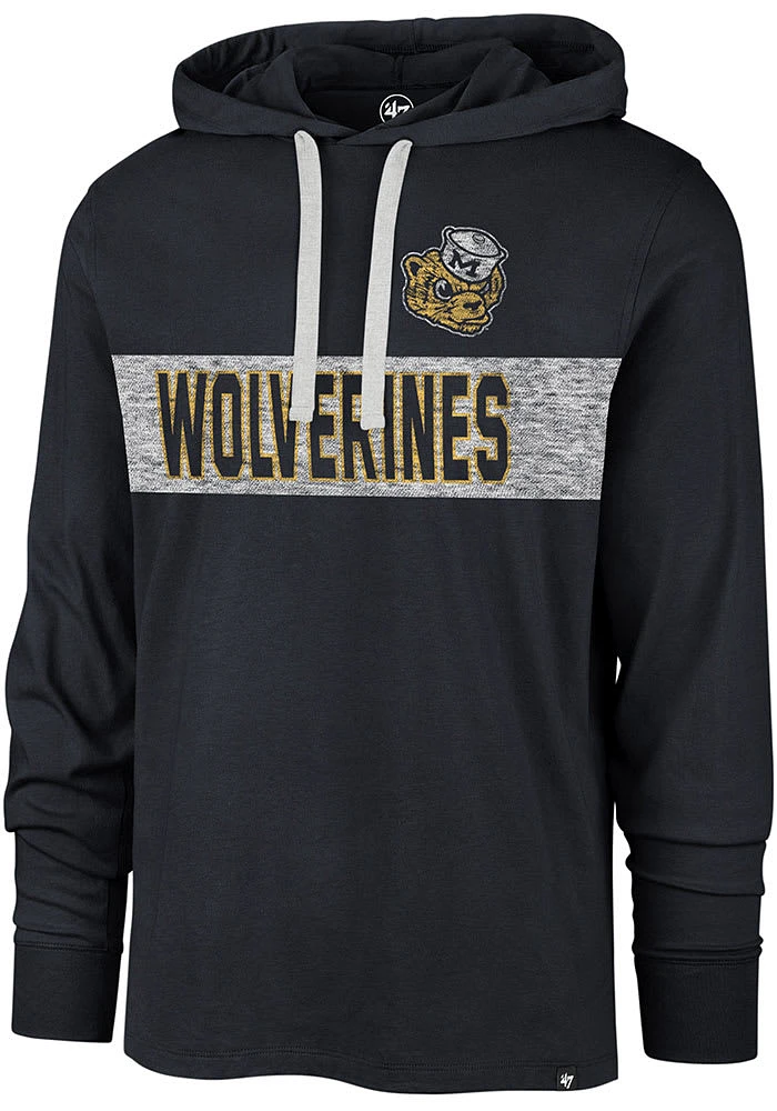 47 Michigan Wolverines Mens Blue Field Franklin Fashion Hood