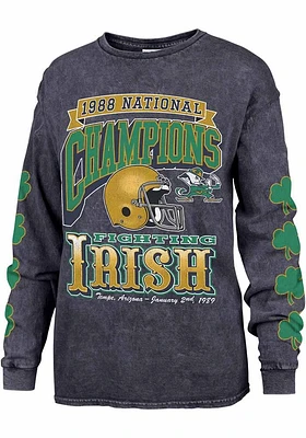 47 Notre Dame Fighting Irish Womens Green Tubular Parade Rocker LS Tee