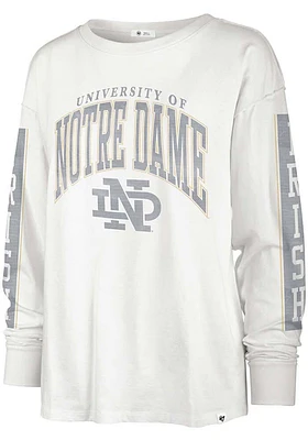 47 Notre Dame Fighting Irish Womens White Statement Soa LS Tee