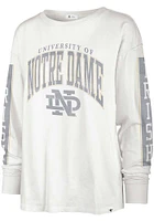 47 Notre Dame Fighting Irish Womens White Statement Soa LS Tee