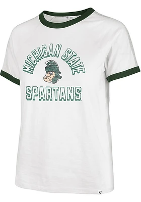47 Michigan State Spartans Womens White Sweet Heat Peyton Short Sleeve T-Shirt
