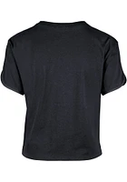 47 Notre Dame Fighting Irish Womens Navy Blue Premier Dolphin Hem Crop Short Sleeve T-Shirt