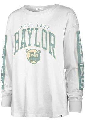 47 Baylor Bears Womens White Statement Soa LS Tee