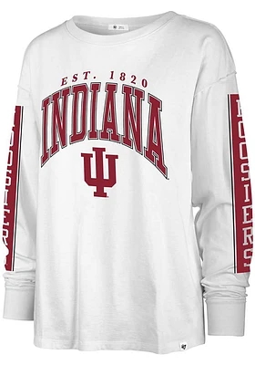 47 Indiana Hoosiers Womens White Statement Soa LS Tee