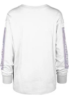47 K-State Wildcats Womens White Statement Soa LS Tee