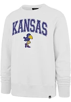 47 Kansas Jayhawks Mens White Talk Up 1912 Long Sleeve Fashion Sweatshirt