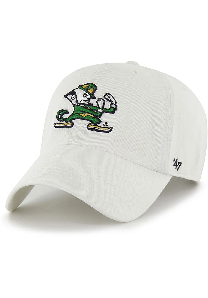 47 Notre Dame Fighting Irish Retro Clean Up Adjustable Hat - White