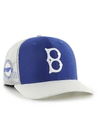 47 Los Angeles Dodgers Side Note Trucker Adjustable Hat - Blue