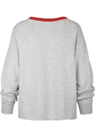 47 Cincinnati Reds Womens Grey Cropped Kennedy Crew Sweatshirt