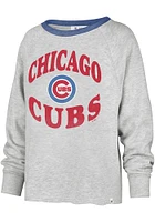 47 Chicago Cubs Womens Grey Cropped Kennedy Crew Sweatshirt