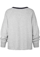 47 Detroit Tigers Womens Grey Cropped Kennedy Crew Sweatshirt