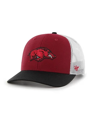 47 Arkansas Razorbacks Side Note Trucker Adjustable Hat - Red