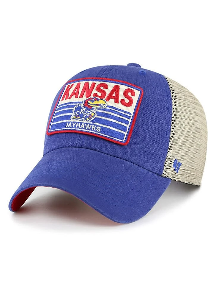 47 Kansas Jayhawks Four Stroke Clean Up Adjustable Hat - Blue