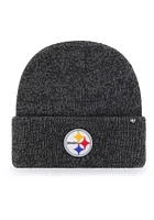 47 Pittsburgh Steelers Black Brain Freeze Cuff Mens Knit Hat