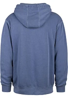 47 Kansas Jayhawks Mens Blue Sun Fade Pierce Fashion Hood