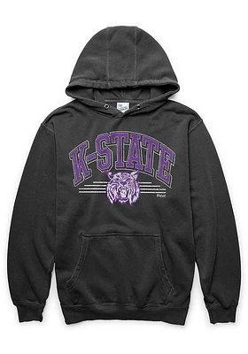 47 K-State Wildcats Mens Black Sun Fade Pierce Fashion Hood