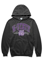 47 K-State Wildcats Mens Black Sun Fade Pierce Fashion Hood