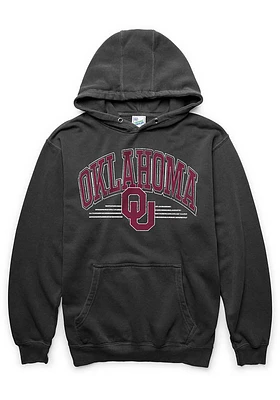 47 Oklahoma Sooners Mens Black Sun Fade Pierce Fashion Hood
