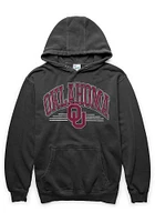 47 Oklahoma Sooners Mens Black Sun Fade Pierce Fashion Hood