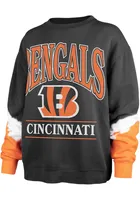 47 Cincinnati Bengals Womens Black Tubular Crew Sweatshirt