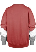 47 Nebraska Cornhuskers Womens Red Boyfriend Tubular Dye Crew Sweatshirt