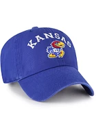 47 Kansas Jayhawks Classic Arch Clean Up Adjustable Hat - Blue