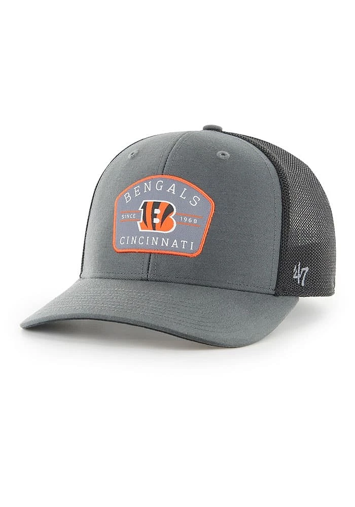 47 Cincinnati Bengals Mens Charcoal Primer Trophy Flex Hat