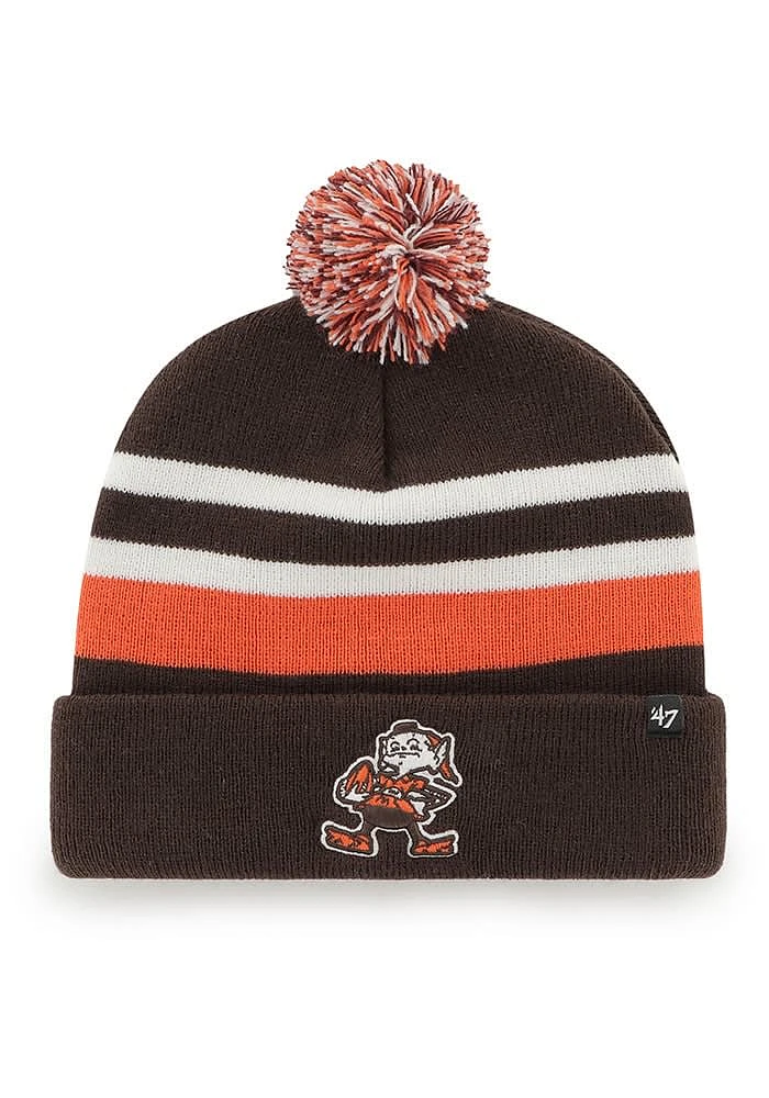 Brownie  47 Cleveland Browns Brown Brownie State Line Cuff Mens Knit Hat