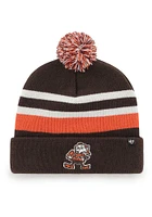 Brownie  47 Cleveland Browns Brown Brownie State Line Cuff Mens Knit Hat