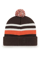 Brownie  47 Cleveland Browns Brown Brownie State Line Cuff Mens Knit Hat