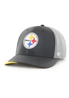 47 Pittsburgh Steelers Mens Black Bound Line Trophy Flex Hat