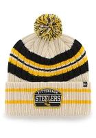 47 Pittsburgh Steelers Natural Hone Patch Mens Knit Hat