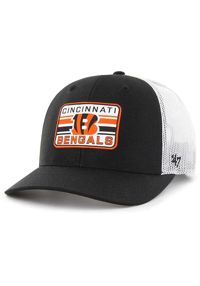 47 Cincinnati Bengals Strap Drifter Trucker Adjustable Hat - Black