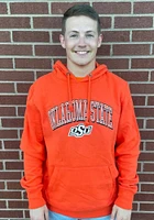 47 Oklahoma State Cowboys Mens Orange Double Decker Headline Long Sleeve Hoodie