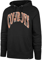 47 Oklahoma State Cowboys Mens Black Big Arch Headline Long Sleeve Hoodie