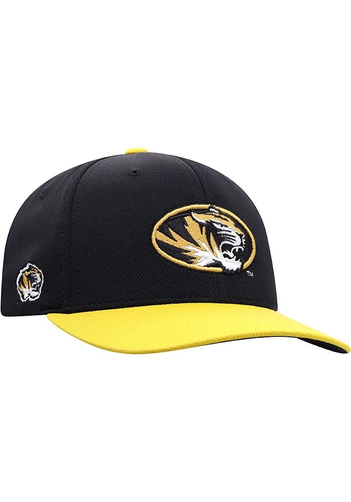 Top of the World Missouri Tigers Mens Black 2T Reflex One-Fit Flex Hat
