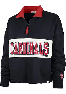 47 St Louis Cardinals Womens Navy Blue Remi Qtr Zip
