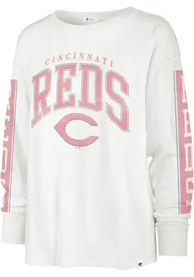 47 Cincinnati Reds Womens White Statement LS Tee