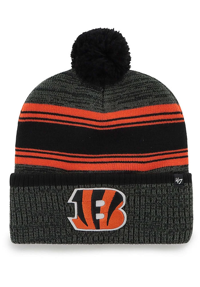 47 Cincinnati Bengals Black Fadeout Cuff Mens Knit Hat