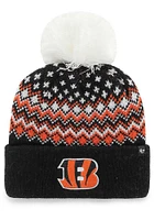 47 Cincinnati Bengals Black Elsa Cuff Knit Womens Knit Hat