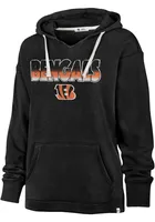 47 Cincinnati Bengals Womens Black Ombre Kennedy Hooded Sweatshirt