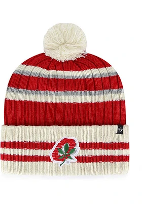 47 Ohio State Buckeyes Red No Huddle Cuff Mens Knit Hat