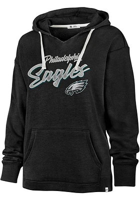47 Philadelphia Eagles Womens Black Kennedy Design Hooded Sweatshirt